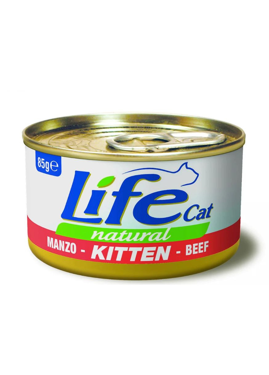 Консервы Kitten Beef для котят, филе говядины и курицы, 85 г LifeCat (266274718)