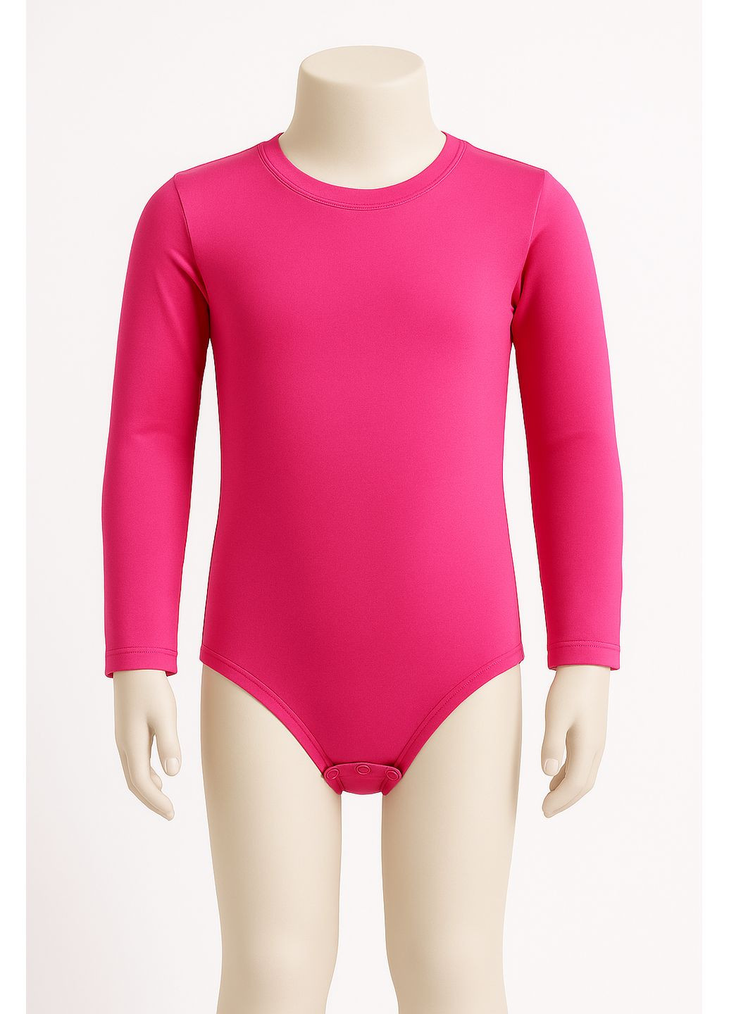 Малиновий демісезонний купальник-трико спортивний з застібкою знизу для гімнастики та танців малиновий No Brand