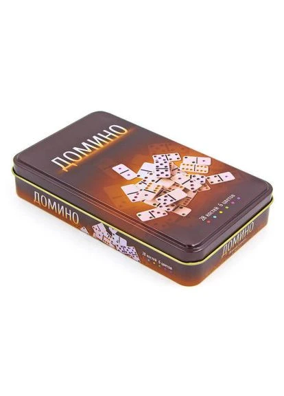 Настольная игра Домино (в металлической коробке) (IG-3974) Johnshen Sports (396668773)