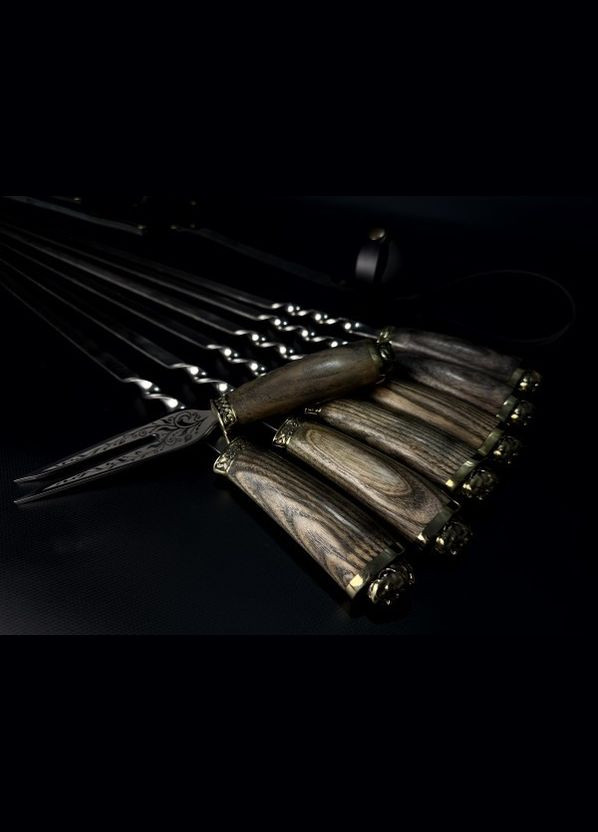 Набор шампуров с вилкой в колчане Люкс Козаки ясень 7 предметов 47330154 NB Art (346531119)