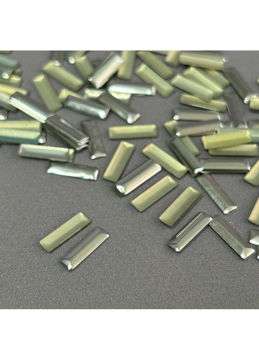 10 г – металлостразы термоклеевые, прямоугольник 3х10 мм – серебро Plus-plus (352747423)