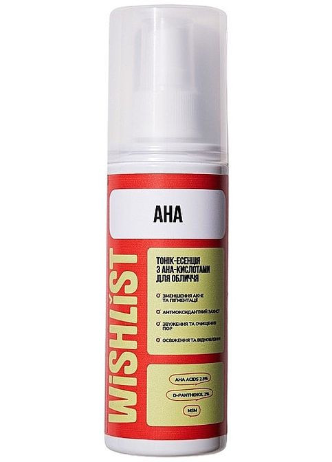 Тоник-эссенция с AHA-кислотами для лица 120ml (1441020-30250866) WISHLiST (368659627)