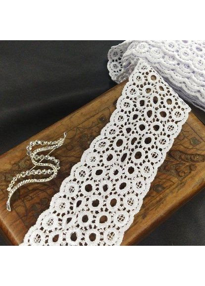 (1 метр) Кружево макраме 6.5 см цвет - белый (14м-l0220-1) Plus-plus (352744365)