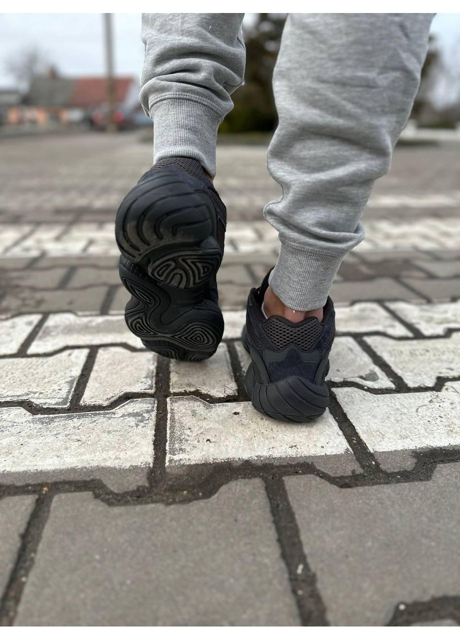 КРОСІВКИ ЖІНОЧІ ADIDAS YEEZY BOOST 500 BLACK BLUE АДІДАС ІЗІ БУСТ No Brand чорні демісезони (369392088)