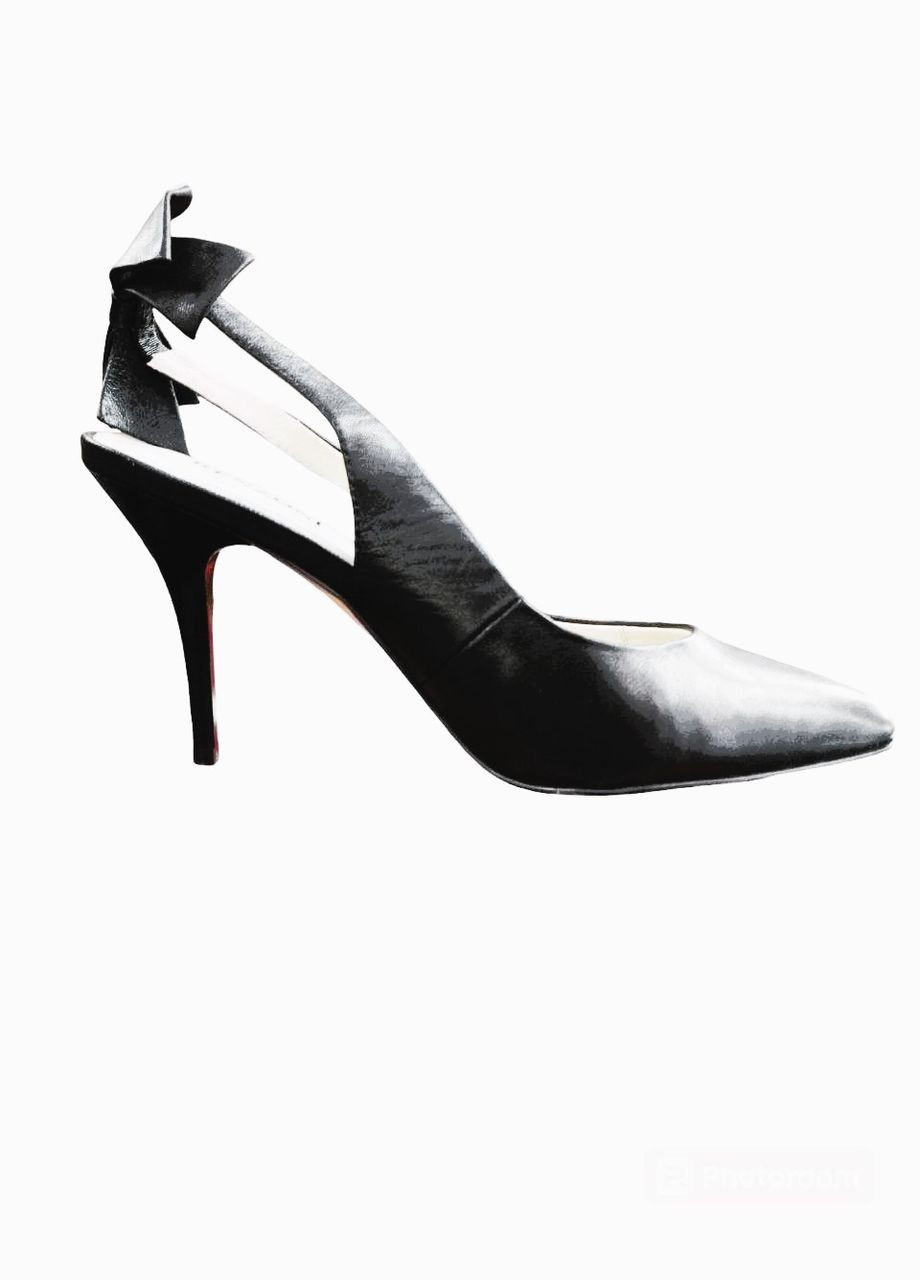 Renzoni жіночі туфлі з відкритим задником на шпильці з декором 36 (23 см) чорні мері джейн чорний з натуральна шкіра, — літо (323159434)