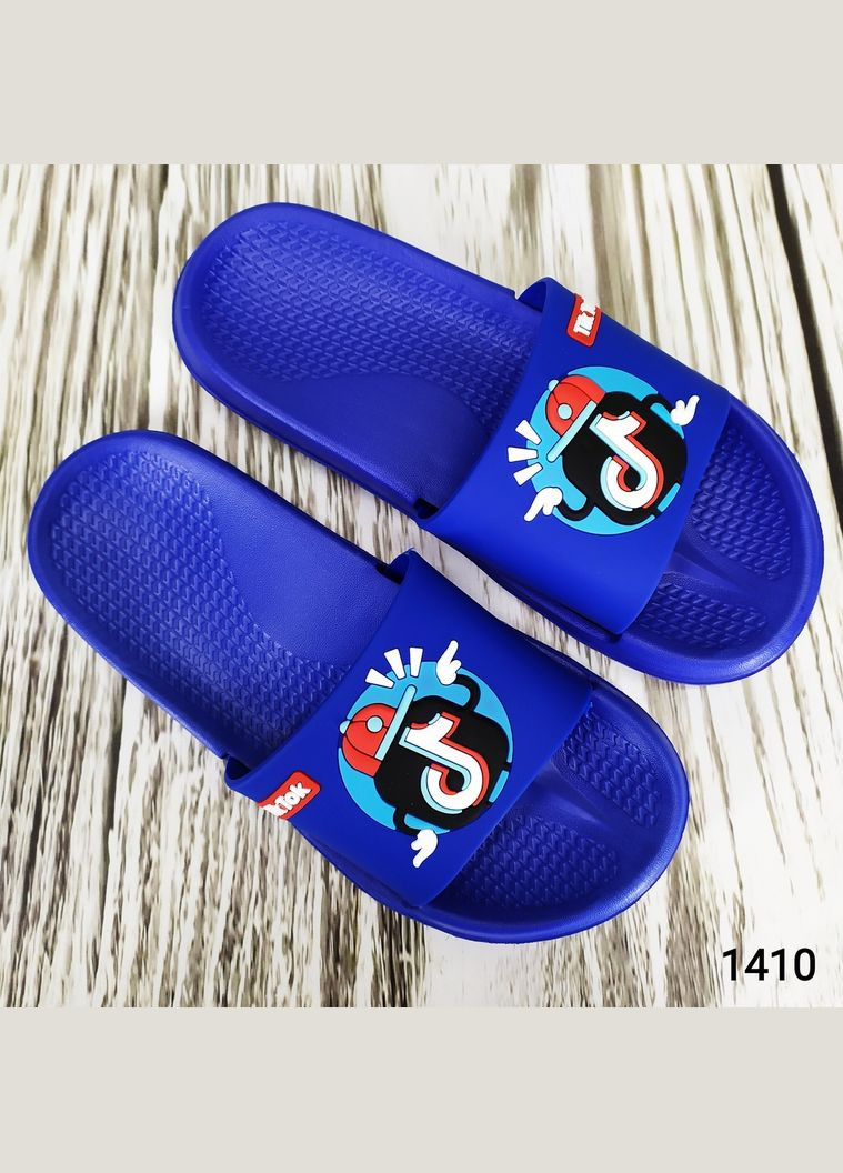 Синие повседневные шлепанцы сланцы подростковые Fashion