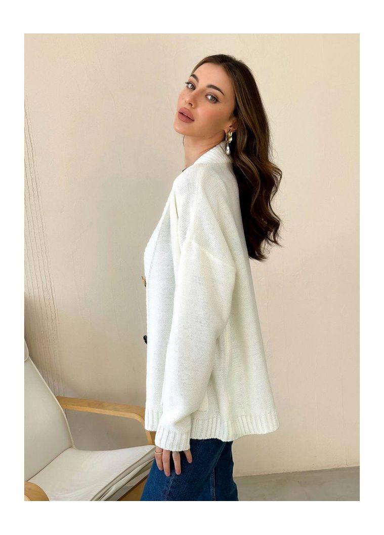 Молочный демисезонный кардиган Art Knit
