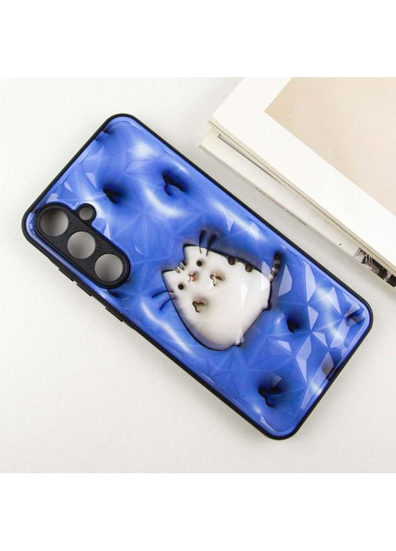 Чохол Prisma Fluffie TPU+PC з антиковзким покриттям та захистом від відбитків пальців для Samsung Galaxy A35 Синій Epik (372499887)