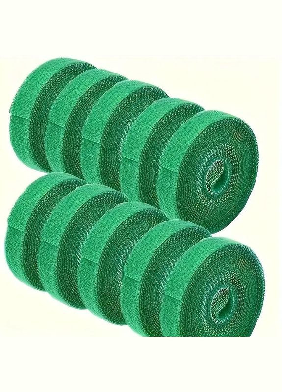 Набор садовых лент липучек для подвязки растений, кустов и деревьев, 10 шт по 1 м, зеленый (R051401) No Brand (330778840)