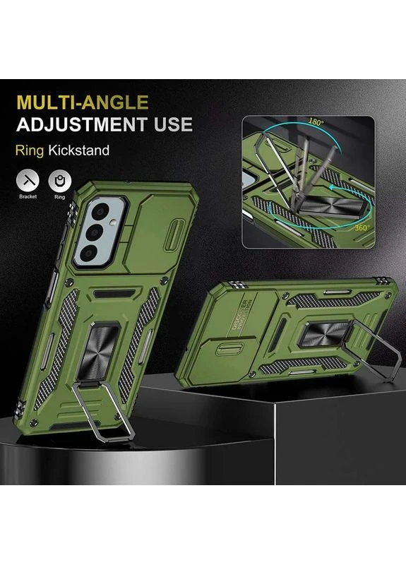 Ударопрочний чохол Camshield Army Ring для Samsung Galaxy M23 5G / M13 4G силікон + полікарбонат оливковий No Brand (402176983)