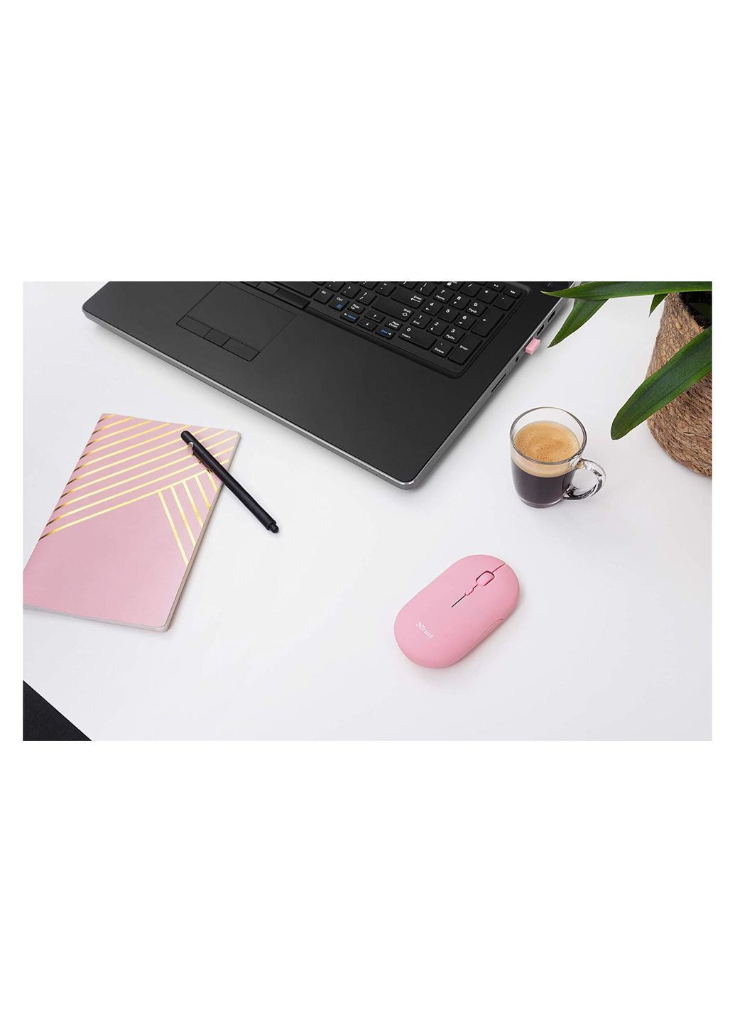 Мишка (24125) Trust puck wireless/bluetooth silent pink (268141439)