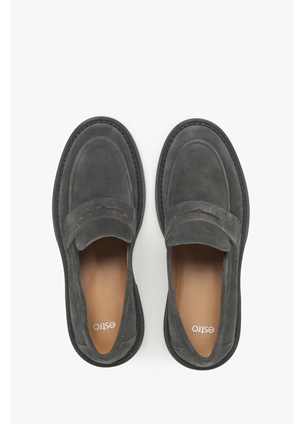 Estro Лоферы, цвет серый серый з, украина — демисезон (367089586)