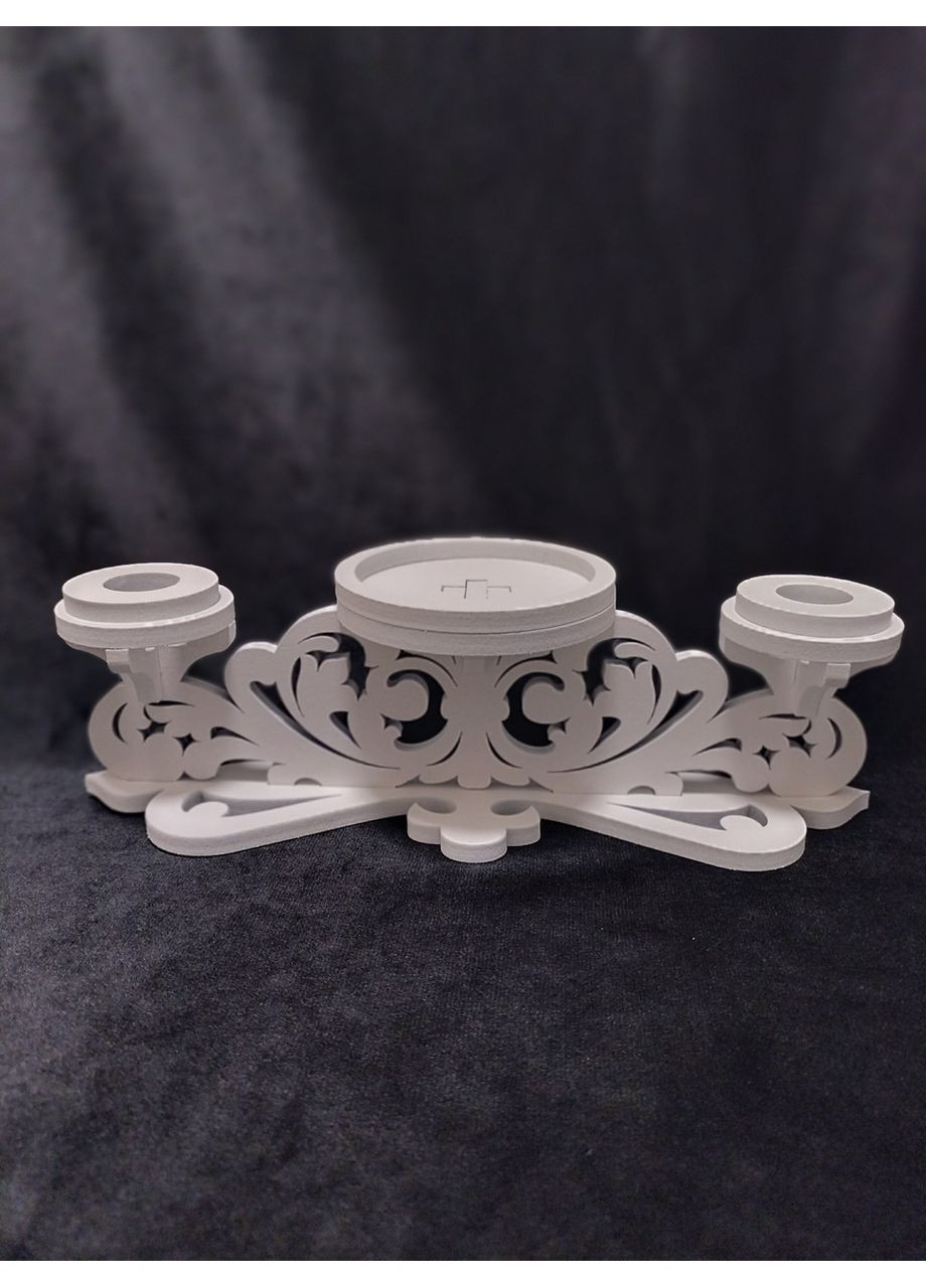 Свадебный подсвечник тройной для "Семейного очага" из дерева No Brand (367056305)