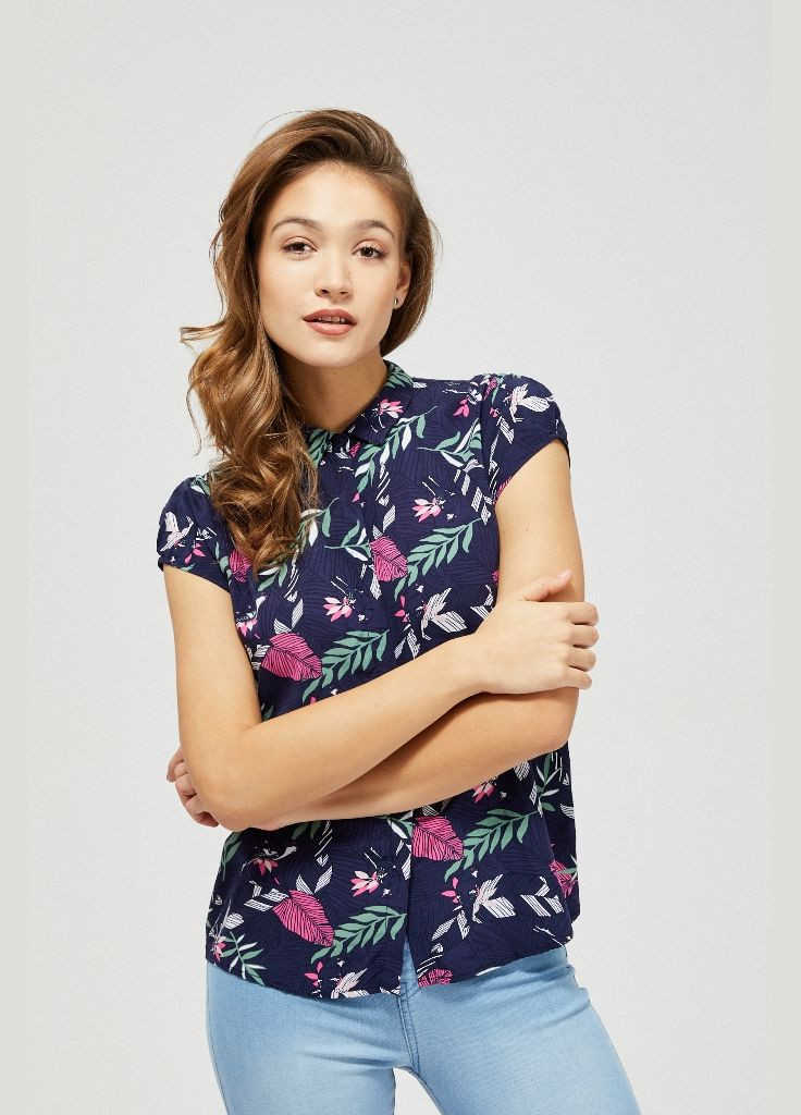 Синяя блуза Moodo