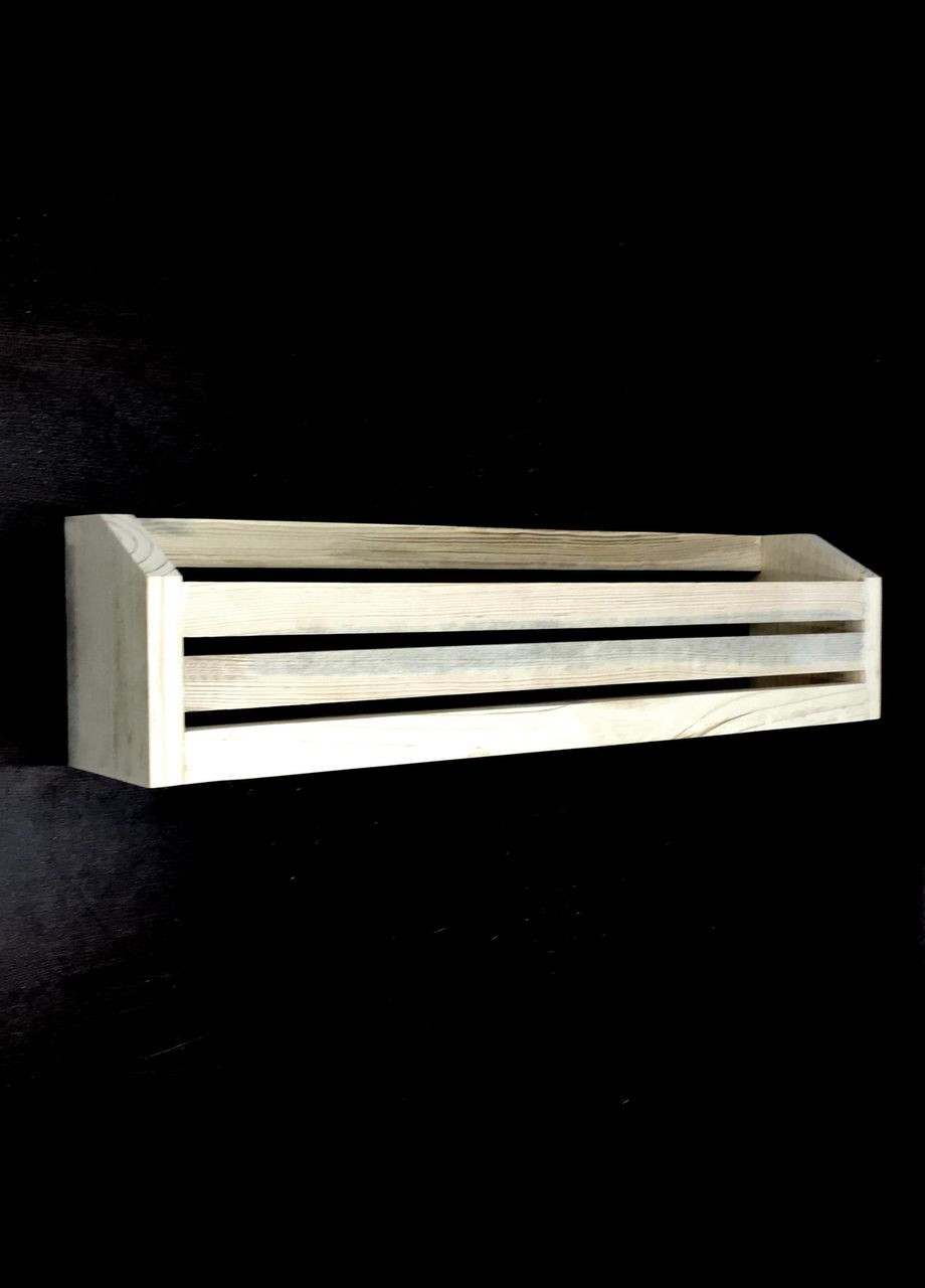 Настенная книжная полка из дерева Атлас 60 бланже (КПГ-600701) No Brand (328072339)