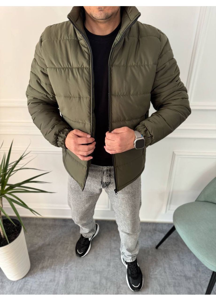 Оливкова (хакі) демісезонна куртка 250 синтепон No Brand