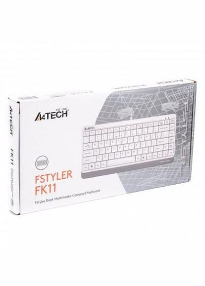 Клавіатура A4Tech fk11 fstyler compact size usb white (271965472)