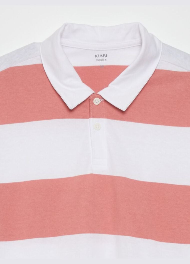 Белая футболка-поло лето,белый-розовый, для мужчин Kiabi