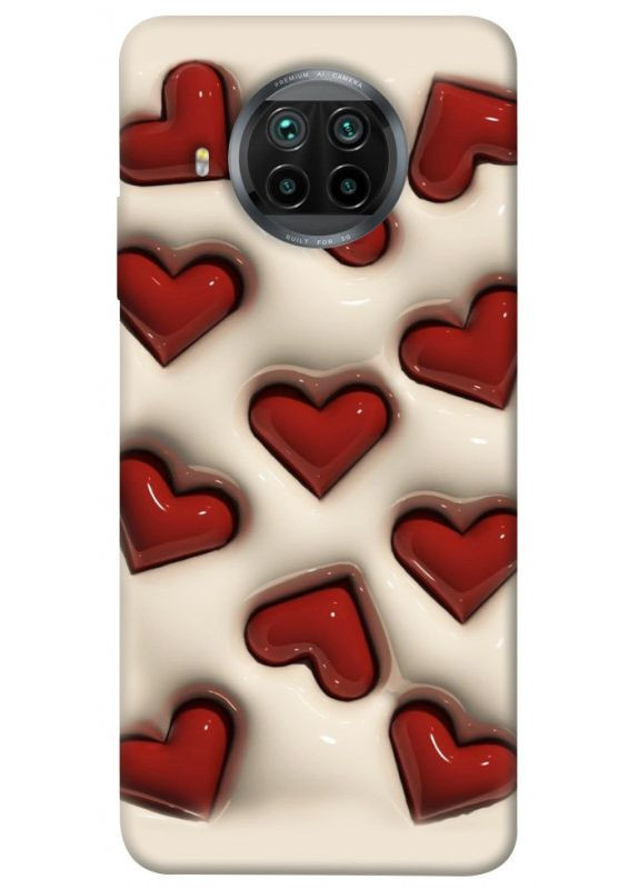 Чехол с принтом для Xiaomi Mi 10T Lite, Note 9 Pro 5G для Сяоми, ксиоми ми 10Т лайт, ноте 9 о Выпуклые сердца No Brand (338600876)