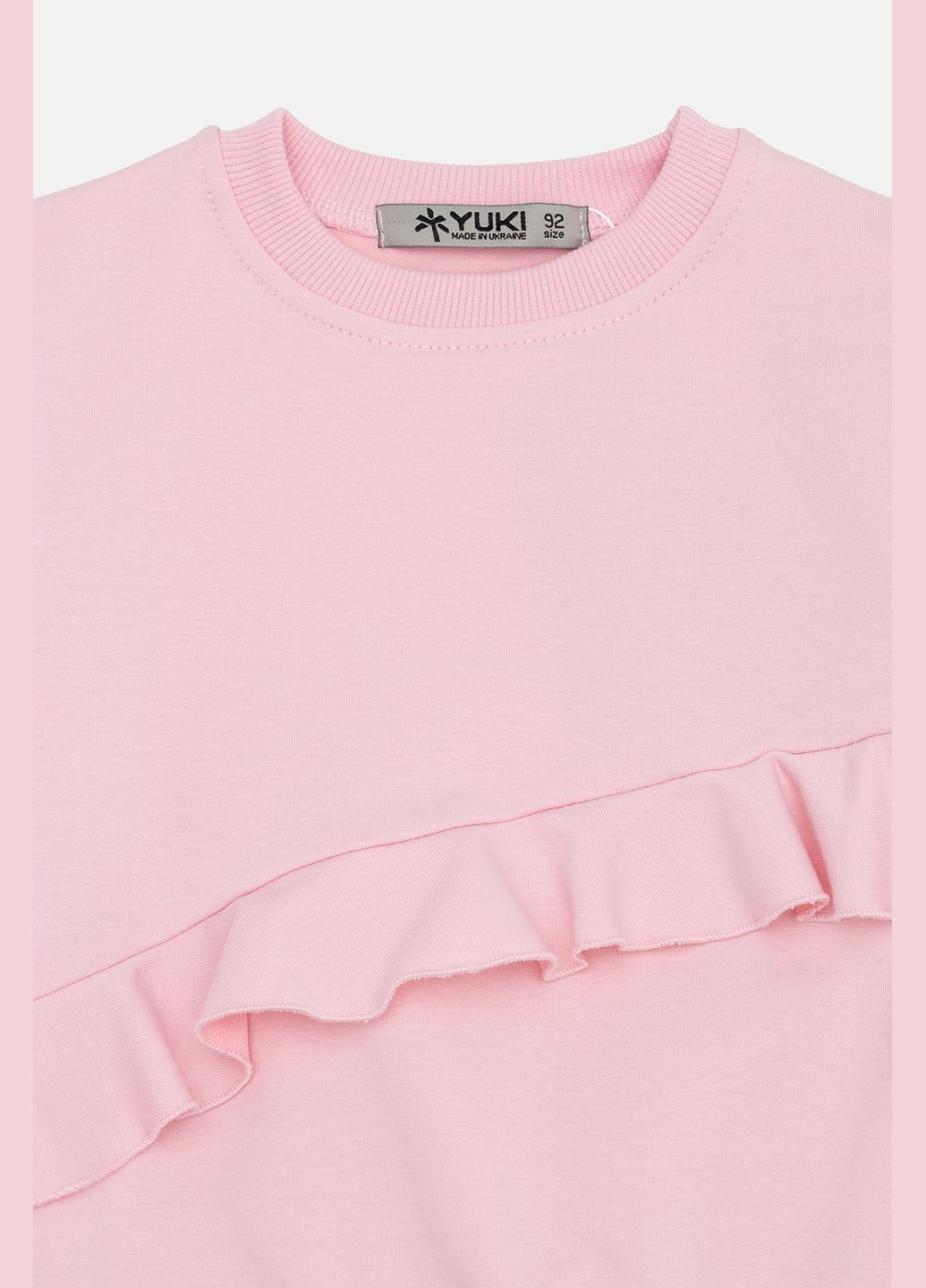 Yuki свитшот для девочки цвет розовый цб-00243304 розовый трикотаж