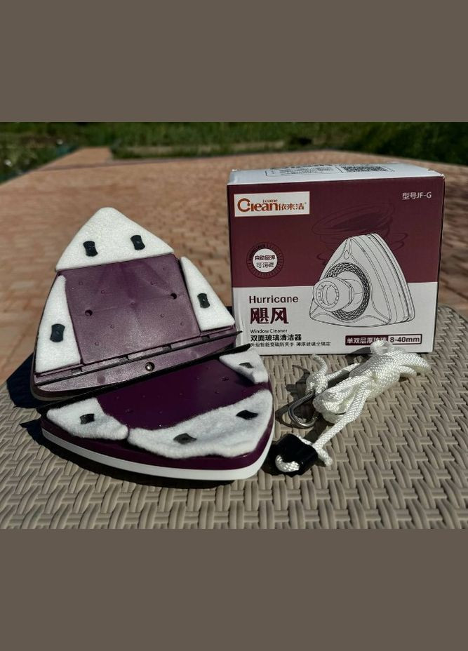 Магнитная щетка для мытья стеклопакетов с двух сторон 8-40 мм бордовий (2104618526) No Brand (329909891)