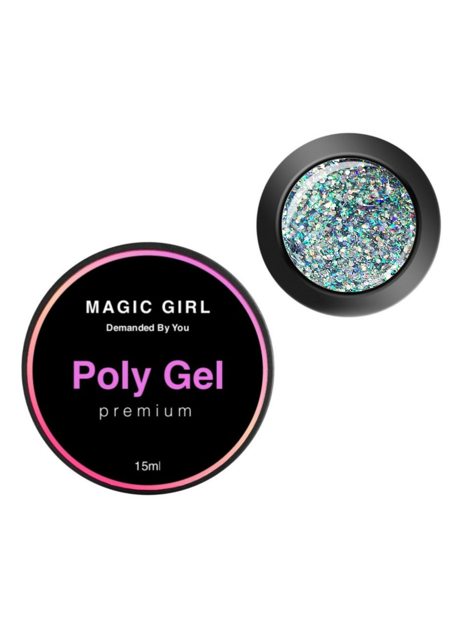 Рідкий Полігель №10 з крупним глітером 15мл Magic Girl (303635401)