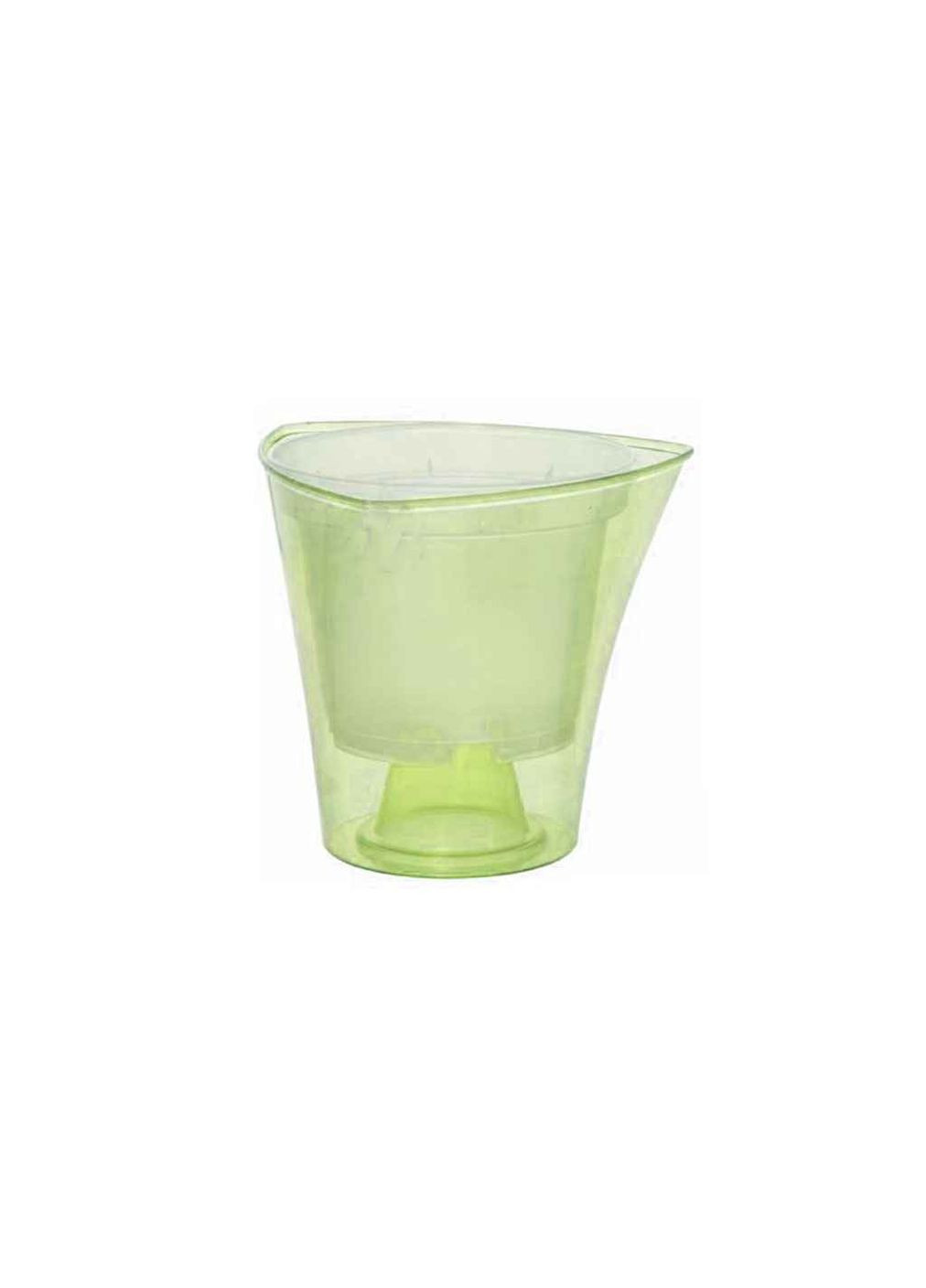 Кашпо зі вставкою 1,6л "Дельта" з горщиком 130мм, салатовий флюор. Еталон-С (357222688)
