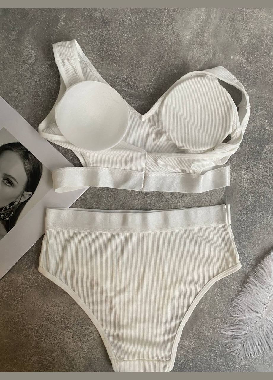 Белый демисезонный самый удобный комплект нижнего белья Stylish Touch