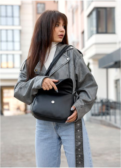 Женская сумка кроссбоди из экокожи Черная (927024720) Sambag (360965547)