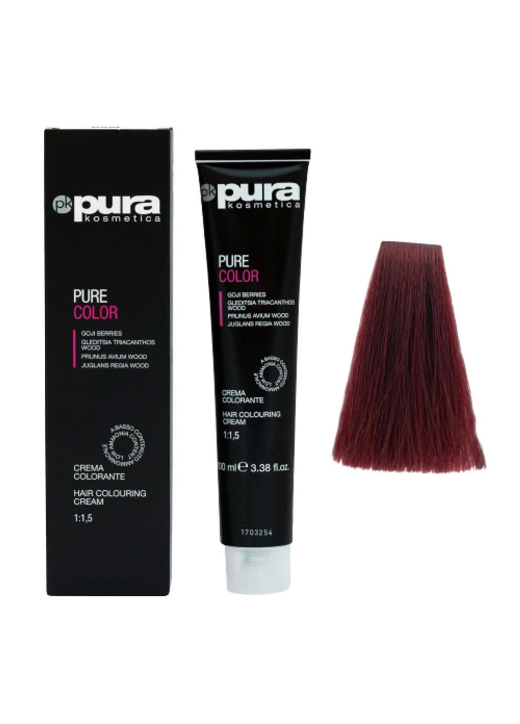 0101 Pure Color краска 100 мл 6/62 Каштановый бургунди Pura Kosmetica (381053495)