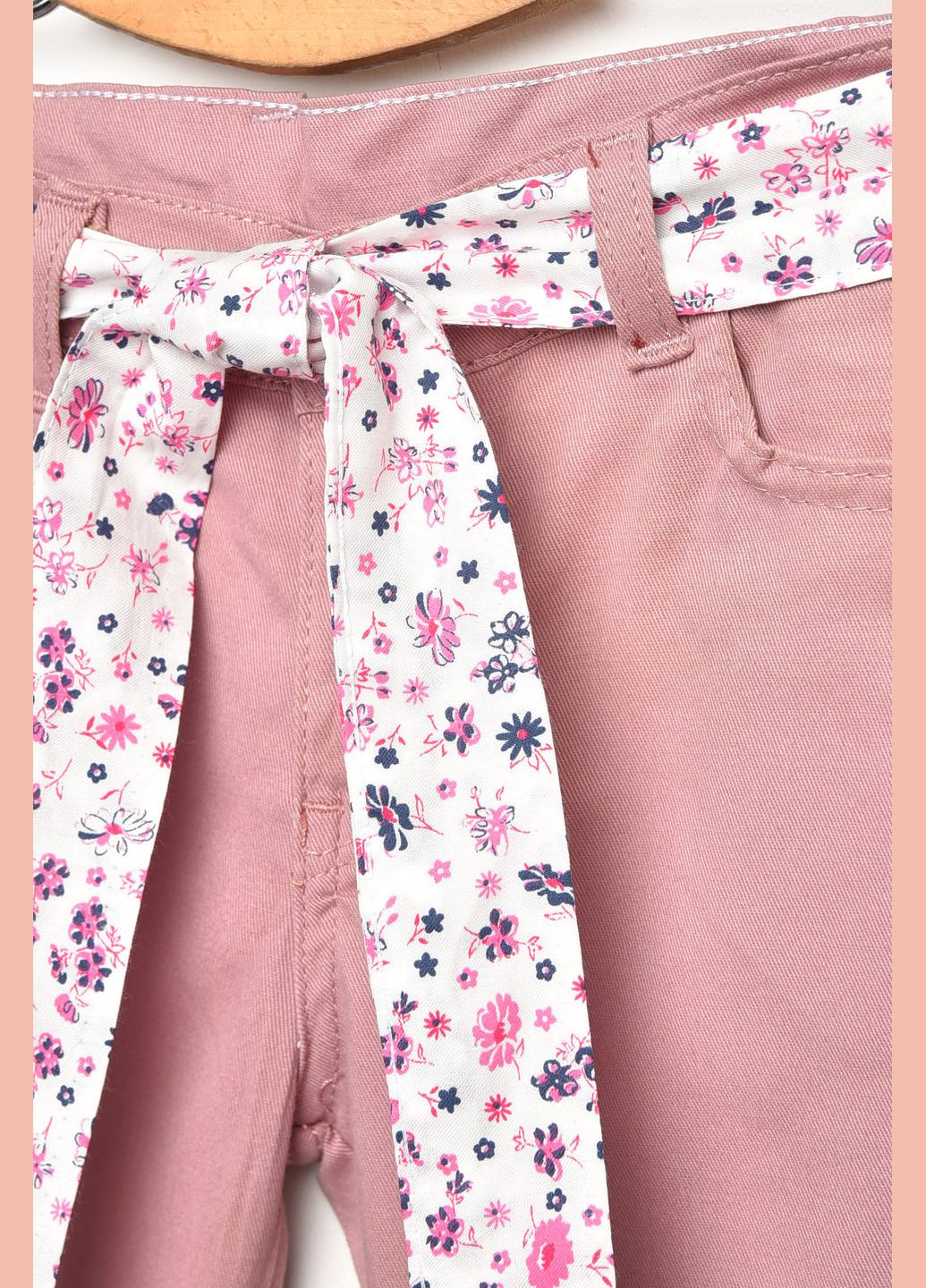 Розовые демисезонные скинни джинсы детские для девочки светло-розового цвета Let's Shop