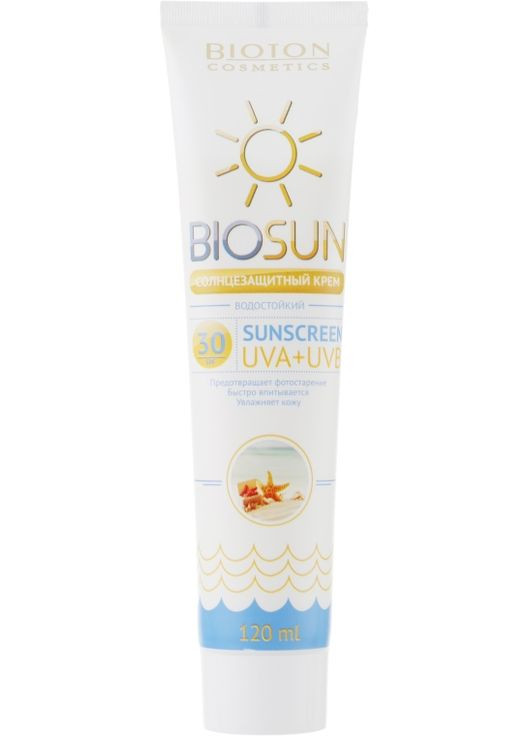Сонцезахисний крем SPF 30 BioSun 120ml (479227-32010480) BIOTON COSMETICS (368659962)