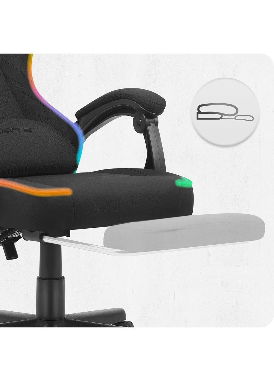 Крісло C502 LED Black тканина No Brand (361443803)