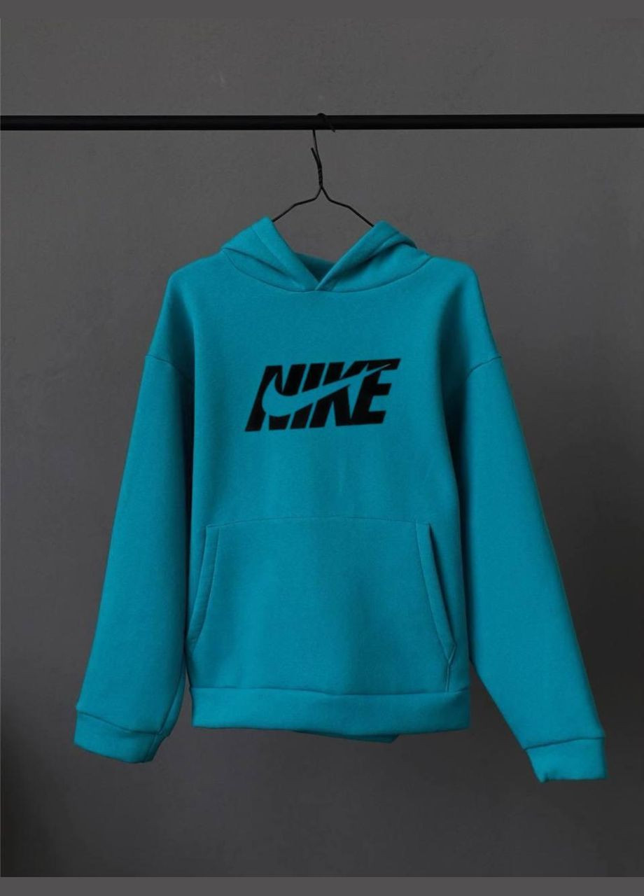 Стильне чоловіче худи на флісі Nike синє No Brand (322250091)
