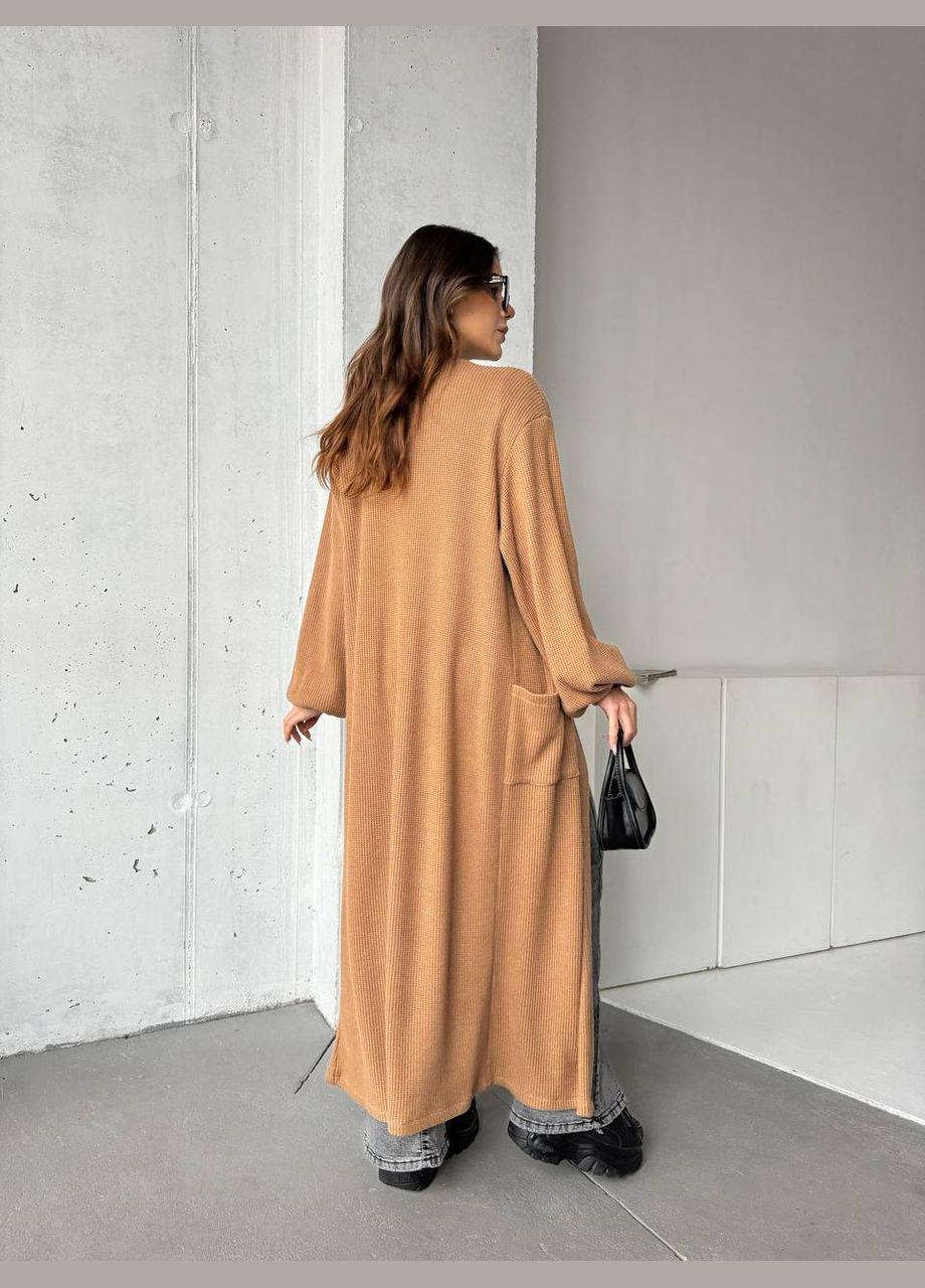 Темно-бежевый кардиган No Brand