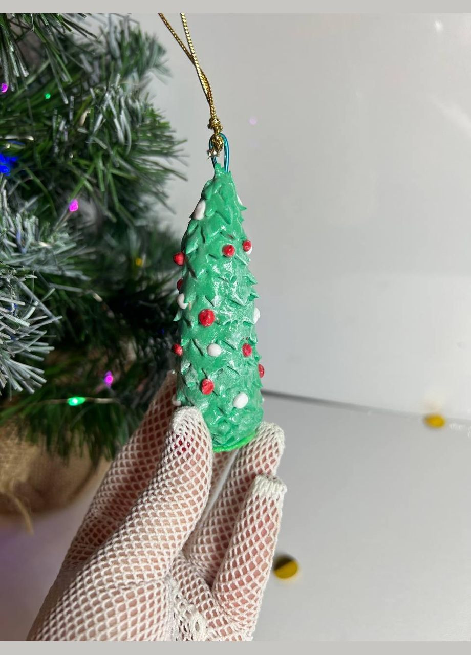 Набір сувенірних різдвяних ялинкових прикрас ручної роботи у подарунковій коробці Эльфа (321993505)