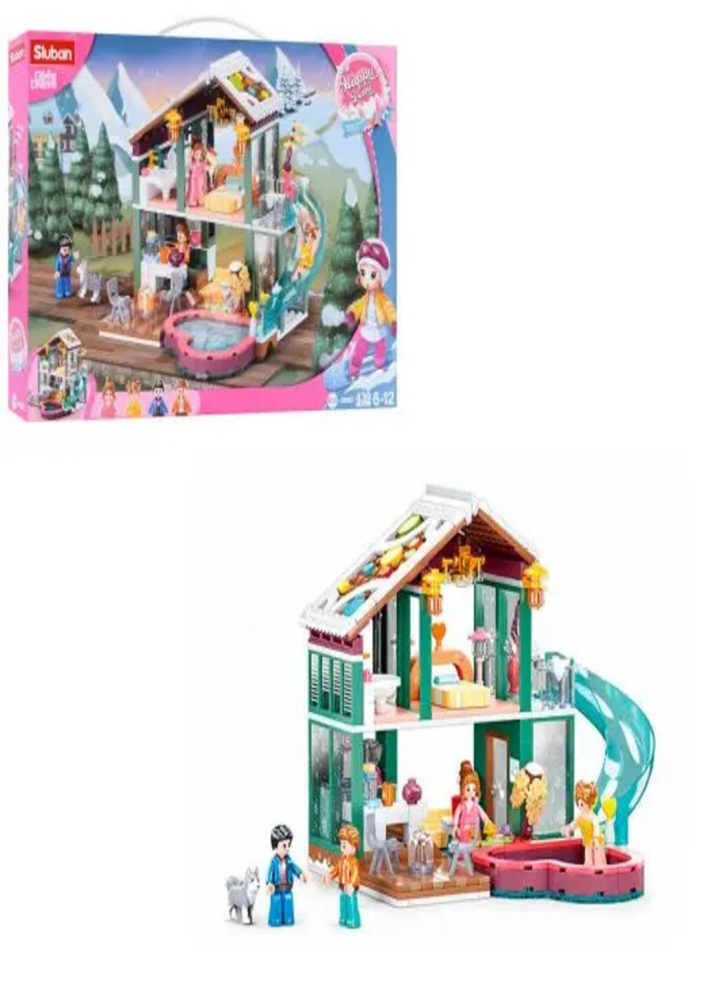 Конструктор Зимний курорт домик M38-B0961 439 деталей Sluban (301872517)
