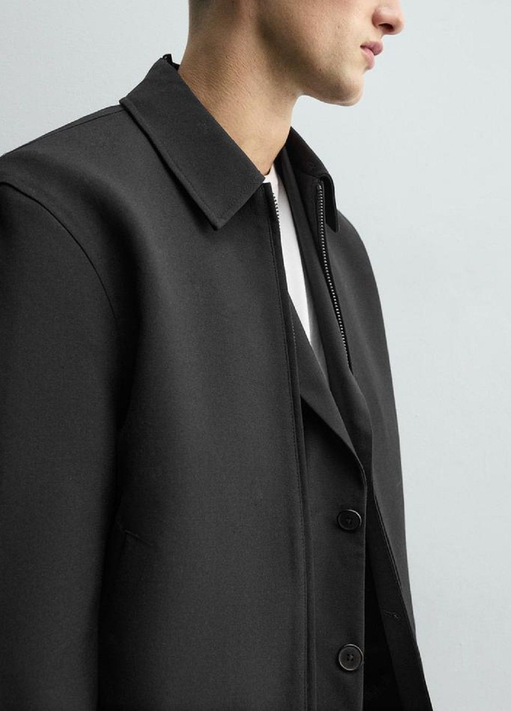 Чорна демісезонна куртка Zara