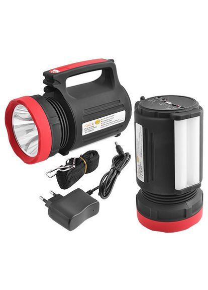 Фонарь аккумуляторный Yajia-Luxury YJ-1902T светодиодный фонарик повербанк на солнечной батарее Черный No Brand (373029489)