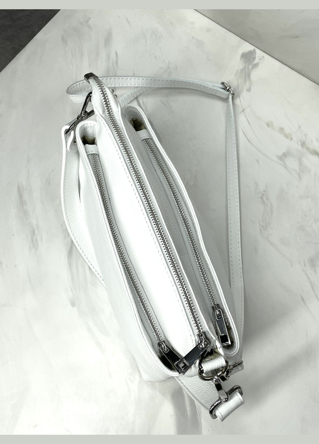 Сумка шкіряна жіноча Італія – 3 відділення, короткий і довгий ремінець, кросбоді Virginia Conti Кросбоді (341251975)