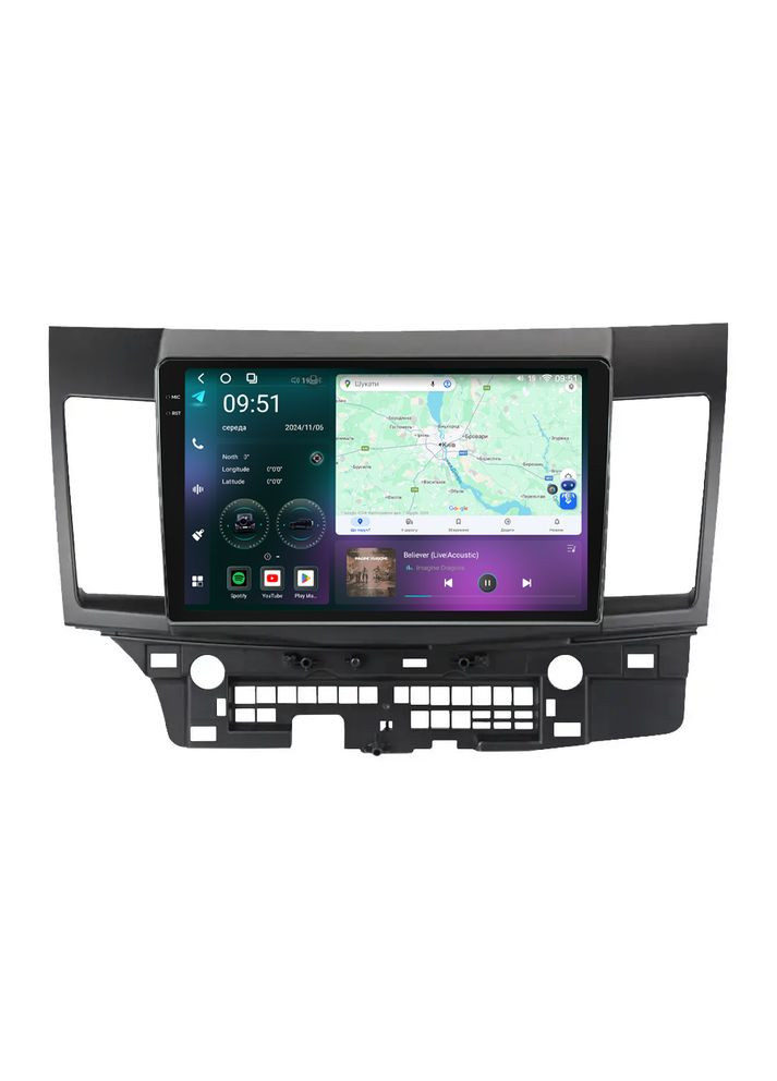 Штатна магнітола Mekede M7 Plus Lancer 10 (2007 - 2012) CarPlay QleD Mitsubishi (368822176)