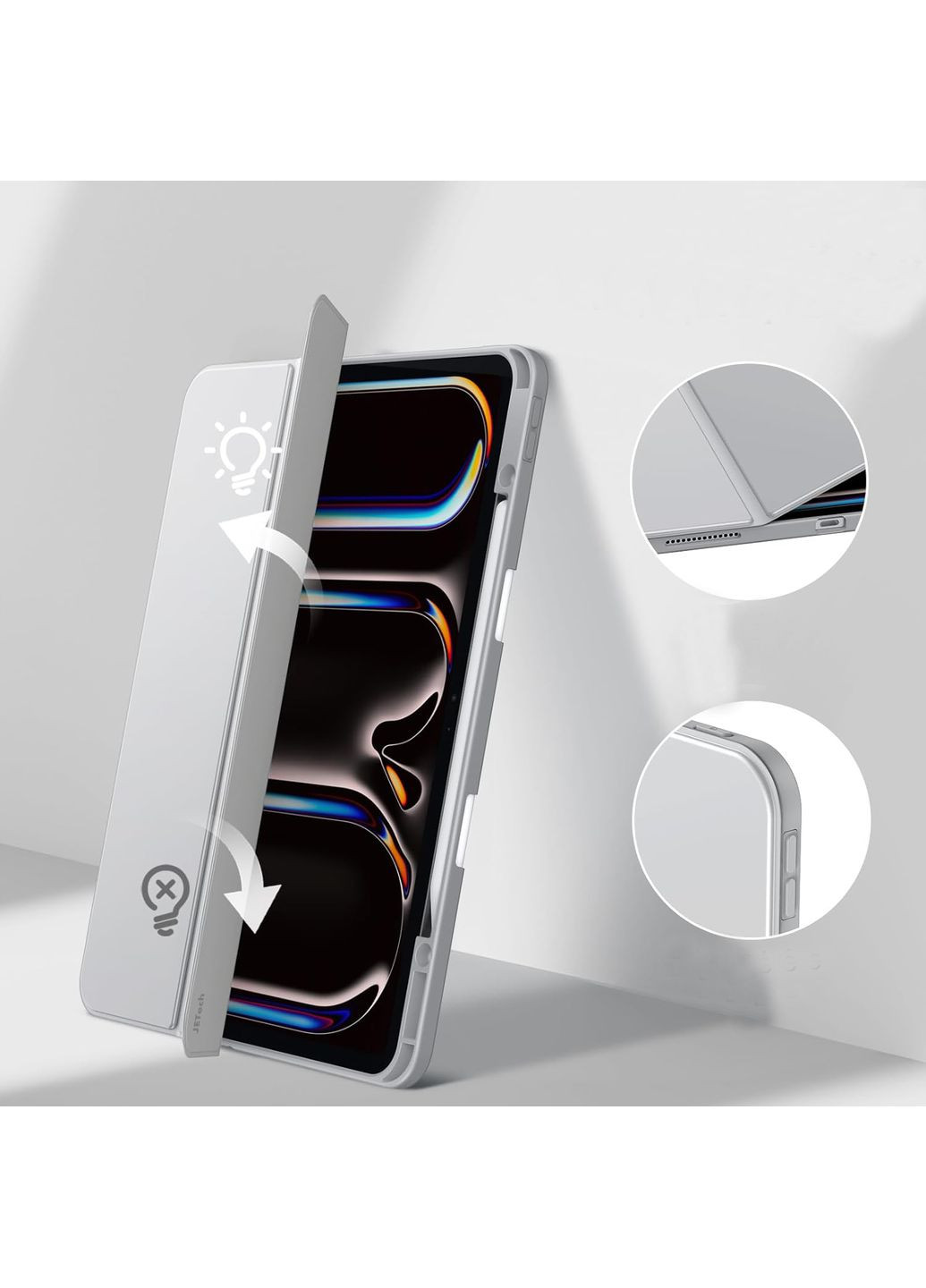 Чехол-книга Soft Edge TPU с креплением Apple Pencil для Apple iPad Pro 12.9 2020/2021/2022 Gray (711709) BeCover (370619799)