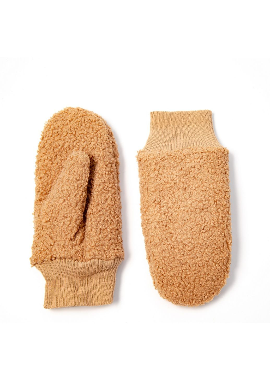 Варежки женские искусственный мех каракуль бежевые ХАРВИ LuckyLOOK 238-541 (322790118)