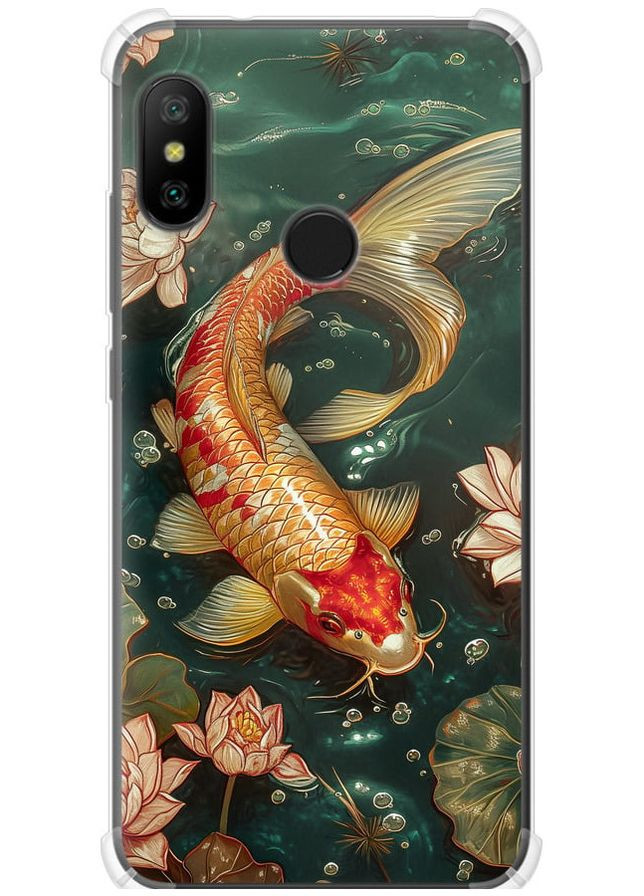 Силикон с усиленными углами чехол 'Мелодия Лотоса' для Endorphone Xiaomi Redmi 6 Pro (291125243)