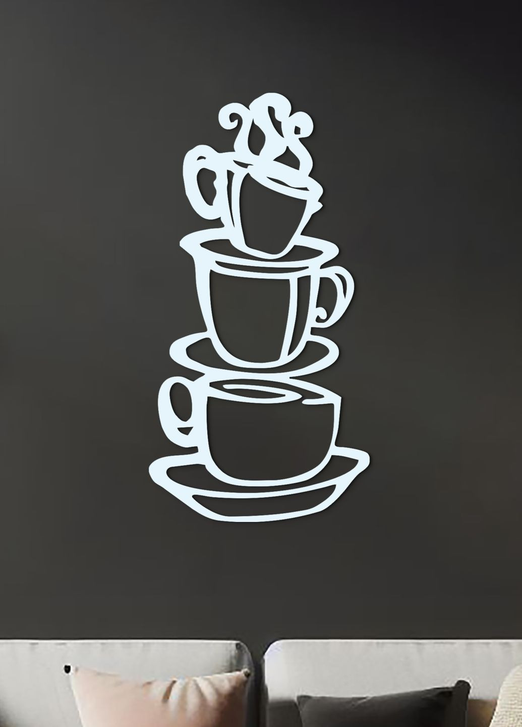 Современная картина на кухню, декор для комнаты "Хороший кофе", декоративное панно 50х25 см Woodyard (291843144)