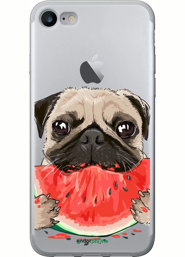 Чохол на iPhone 8 Мопс і кавун "4665u-1031-70447" Endorphone (372493478)