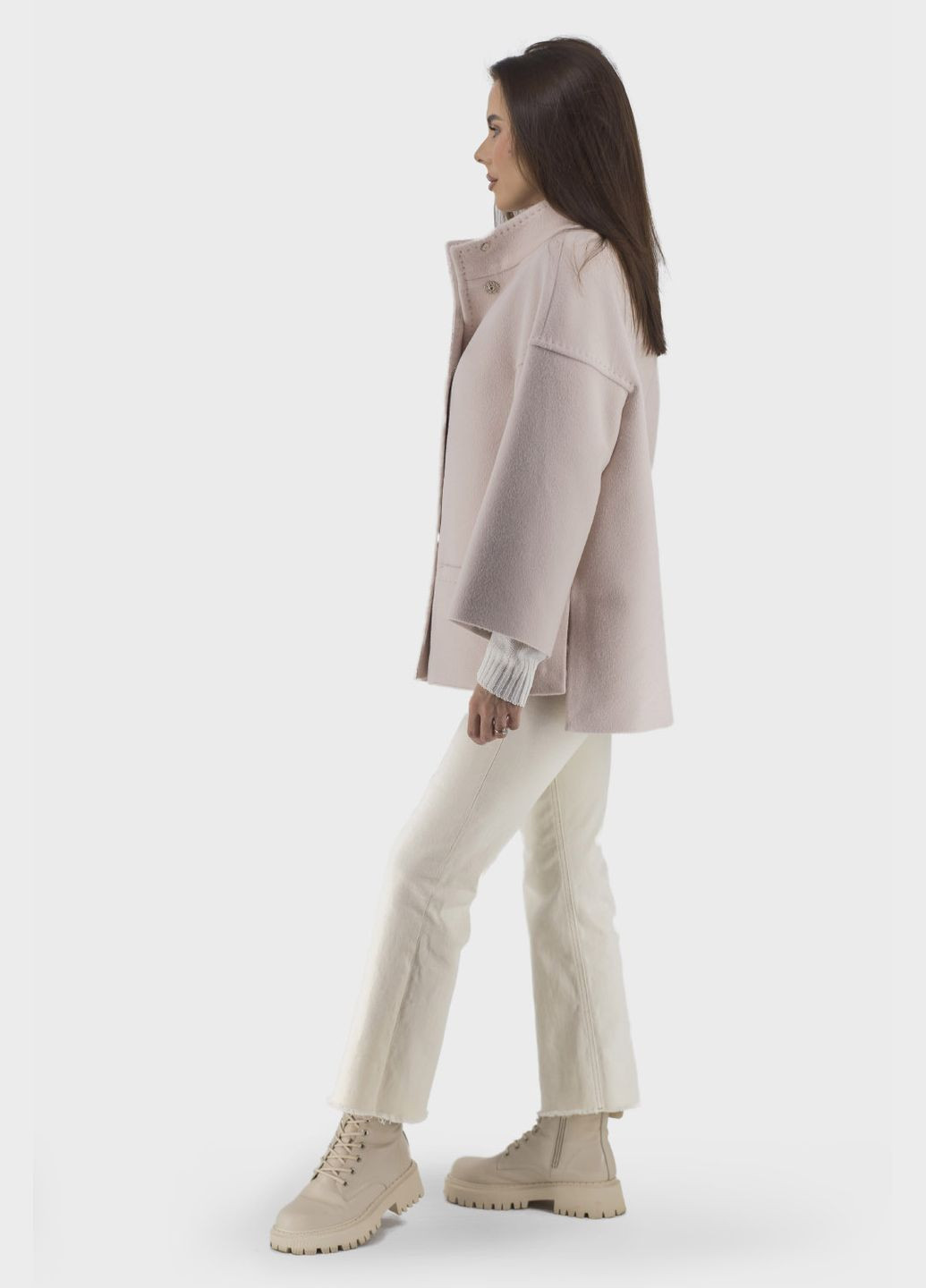 Светло-розовое демисезонное Женское пальто Stella Polare (кемел, ), 33066 No Brand