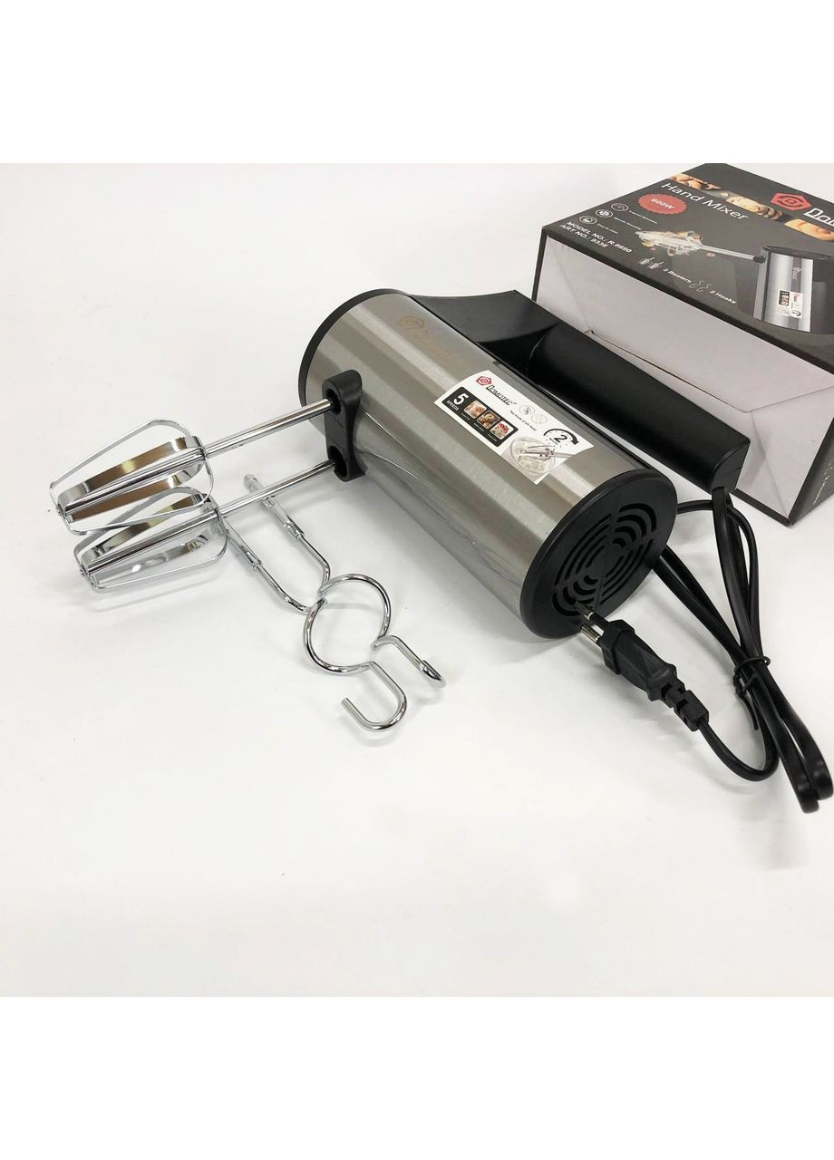 Міксер ручний R6690 універсальний 5 швидкостей 600 W, Міксер блендер ручний Domotec (365813308)