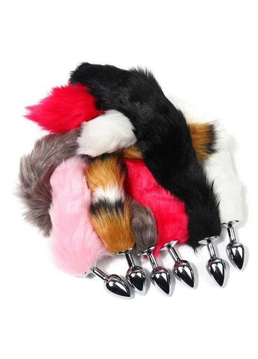 Анальная пробка с хвостом лисички женские анальные пробки розовый No Brand (341309950)