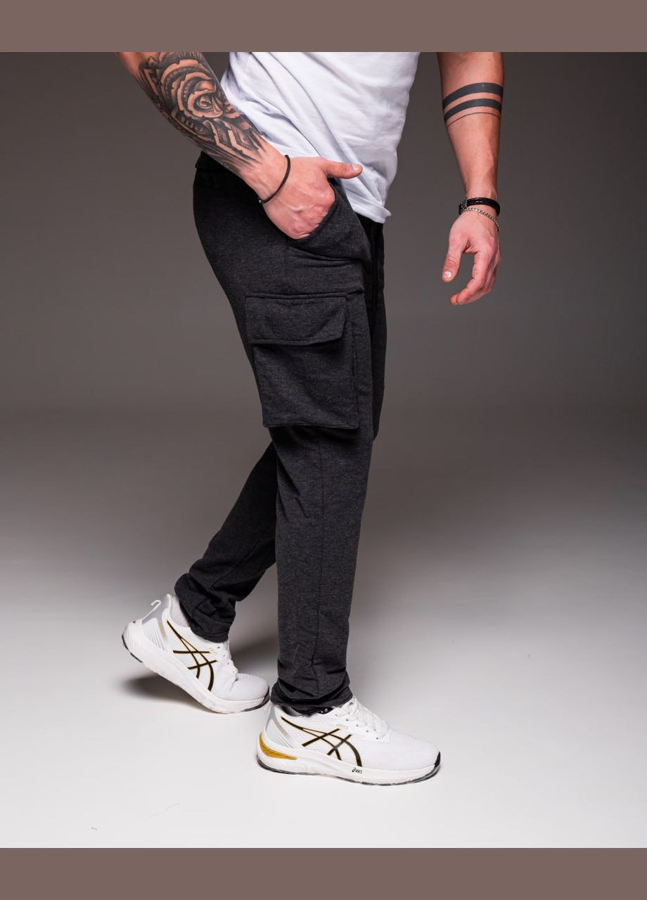 Спортивні штани з двунитки з накладними карманами Vakko (302321959)